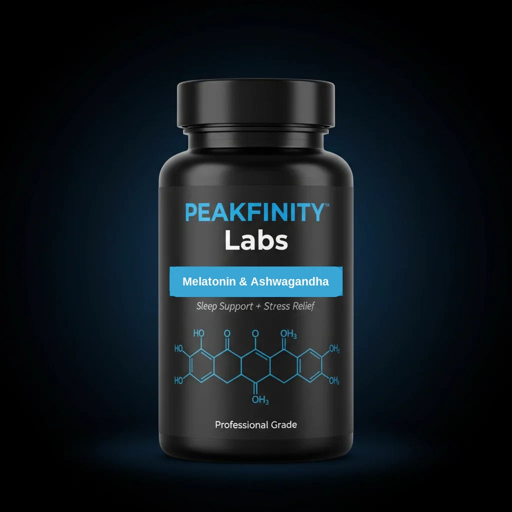 Peakfinity Labs Melatonin, Ashwagandha & Bacopa Sleep Tablets