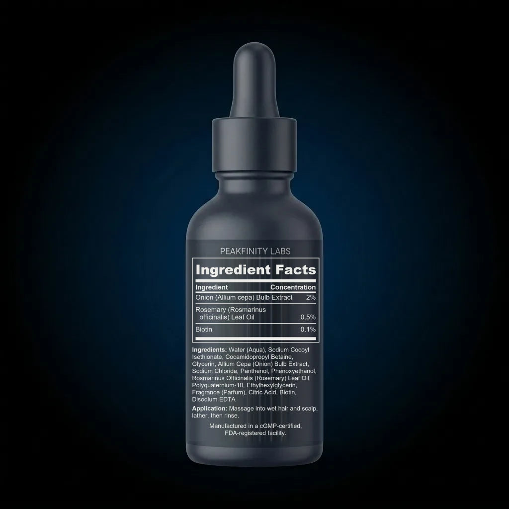 Onion, Rosemary & Biotin Thickening Shampoo & Treatment back label