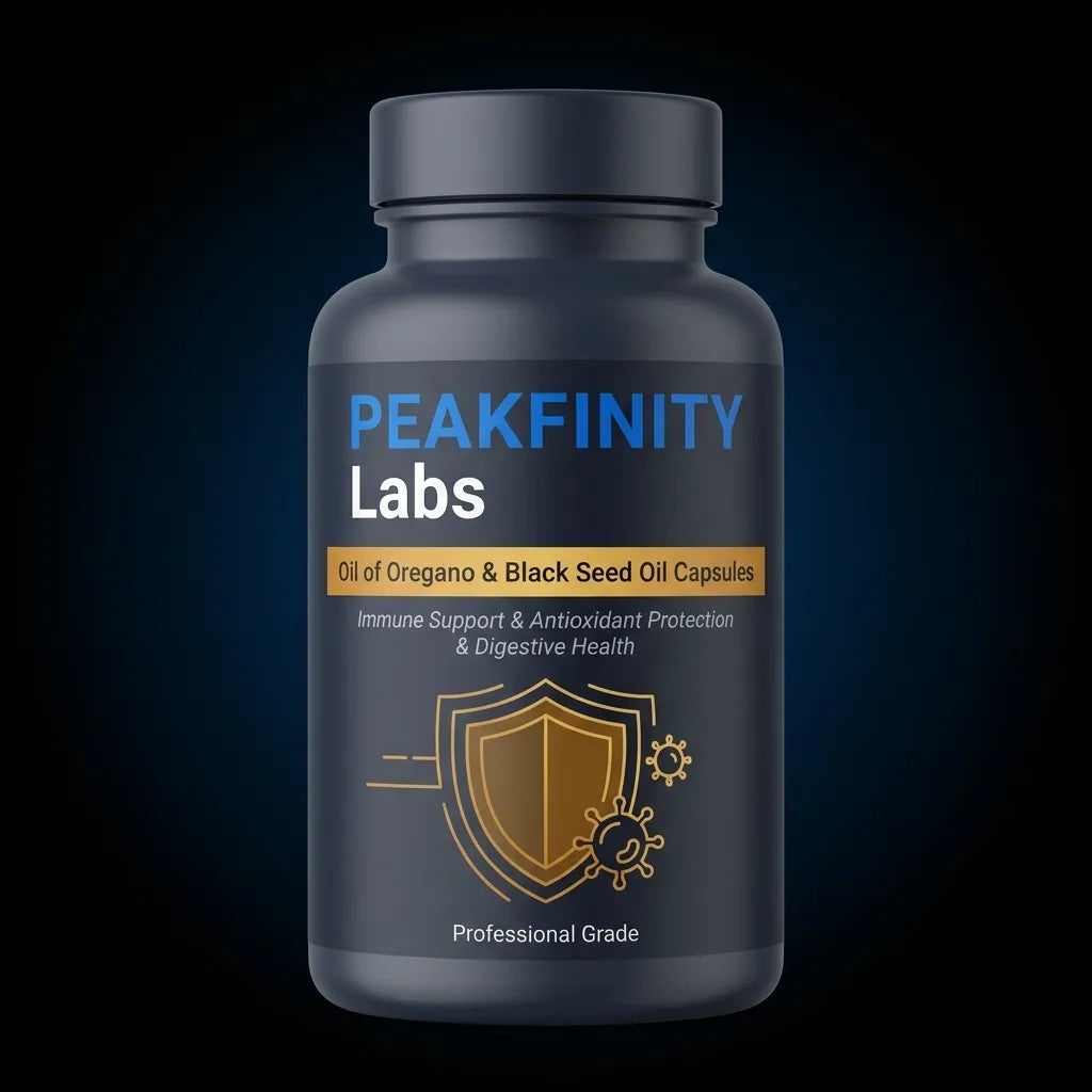 Peakfinity Labs Oil of Oregano & Black Seed Oil Capsules