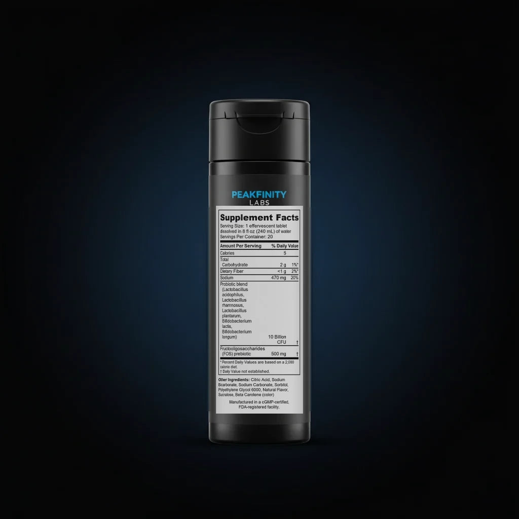 Pre & Probiotic Effervescent Tablets back label