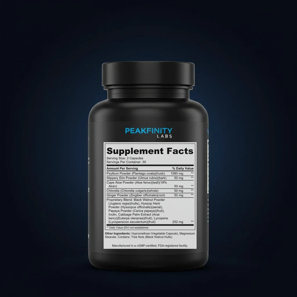 Psyllium Husk Plus back label