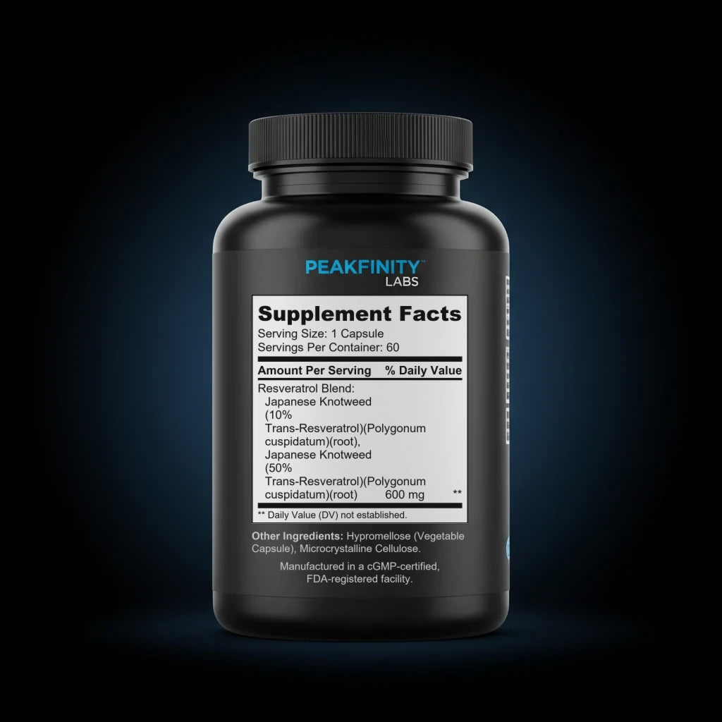 Resveratrol 50% back label