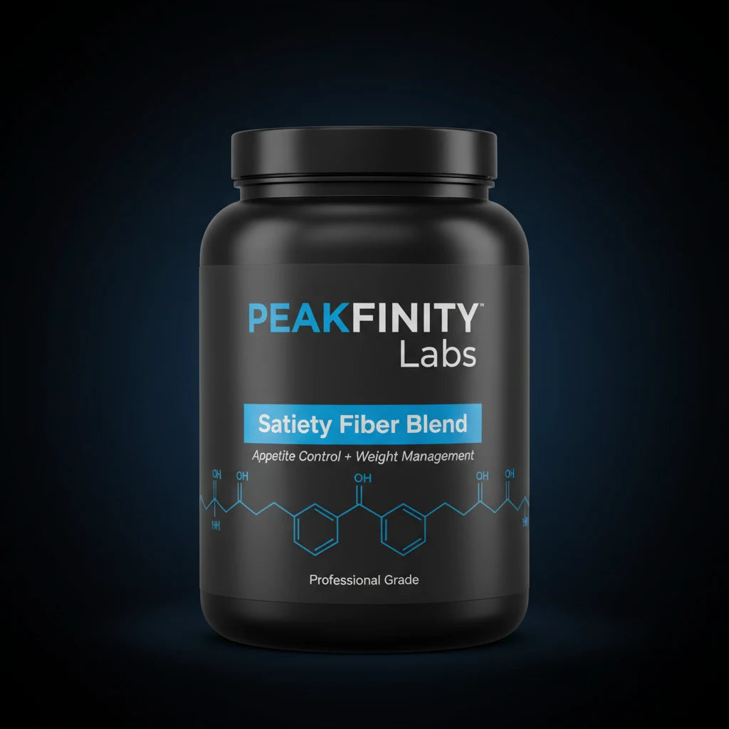 Peakfinity Labs Satiety Fiber Blend Powder with Glucomannan & Psyllium