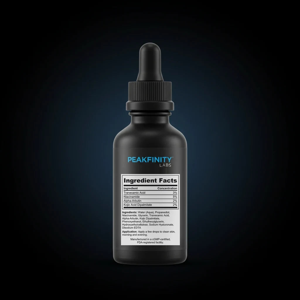 Tranexamic Acid 3% Dark Spot Serum back label