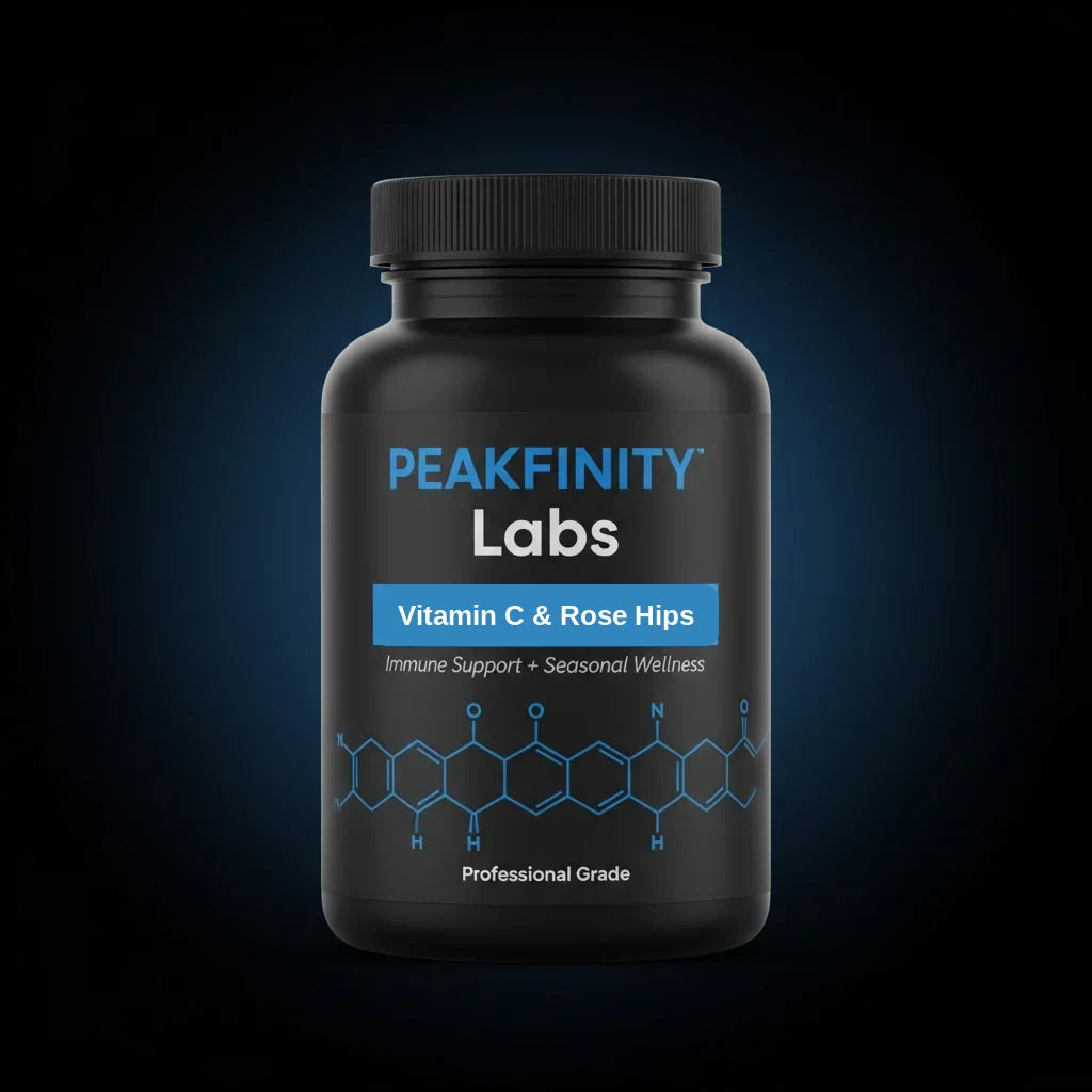 Peakfinity Labs Vitamin C 1000 mg with Rose Hips & Bioflavonoids Tablets