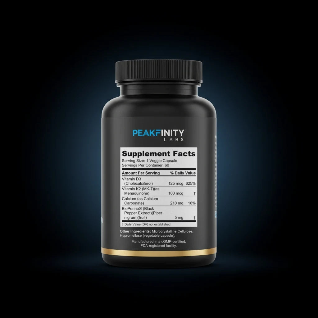 Vitamin K2/D3 back label