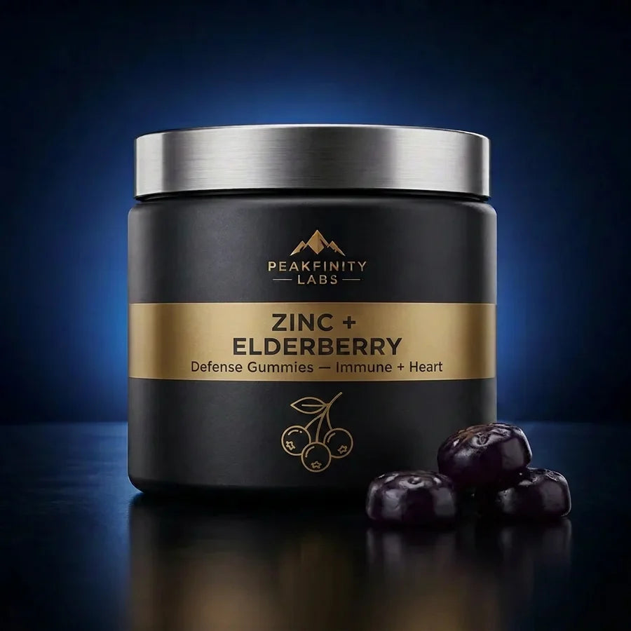Peakfinity Labs Zinc & Elderberry Defense Gummies for Immune Support