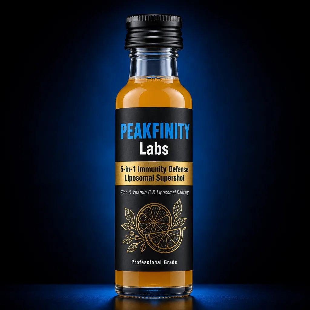 Peakfinity Labs 5-in-1 Immunity Defense Liposomal Supershot with Zinc & C