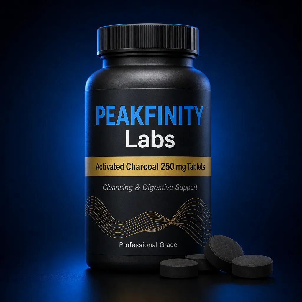 Peakfinity Labs Activated Charcoal Digestive Tablets
