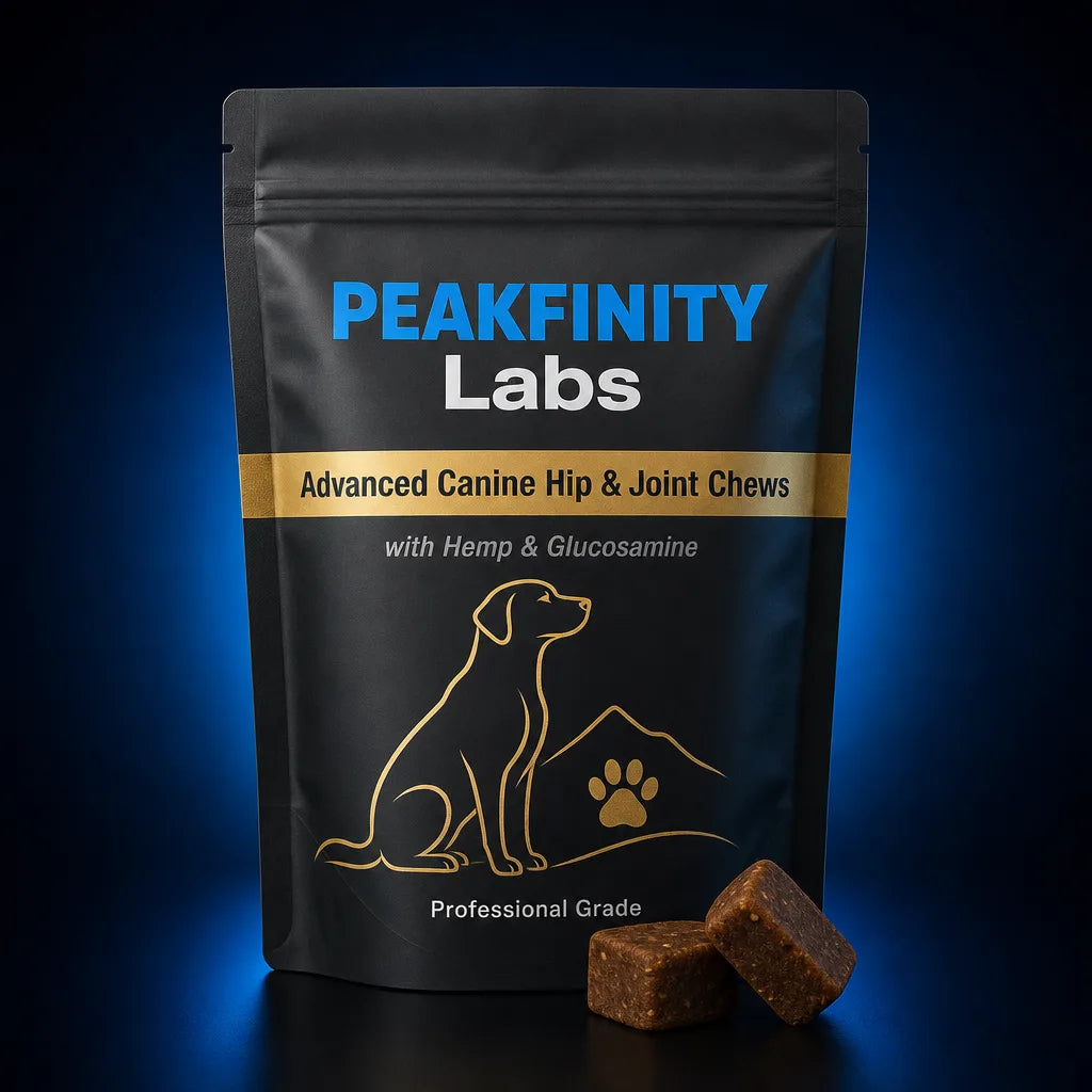 Peakfinity Labs Canine Hip & Joint Support Soft Chews with Hemp & Glucosamine