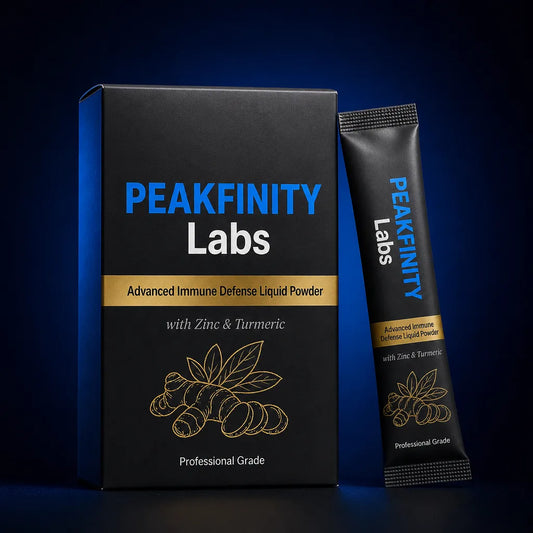 Peakfinity Labs Immune Defense Drink Mix with Zinc & Turmeric, Berry Fizz