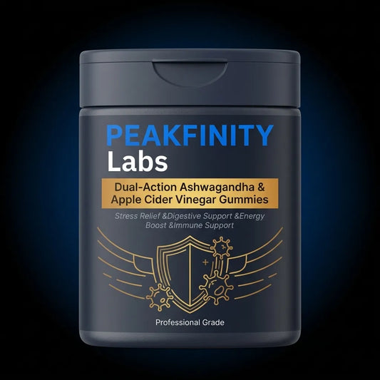Peakfinity Labs Dual-Action Ashwagandha & Apple Cider Vinegar Gummies