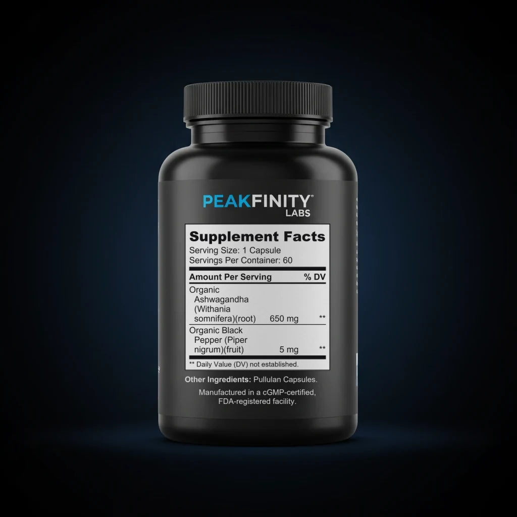 Ashwagandha back label