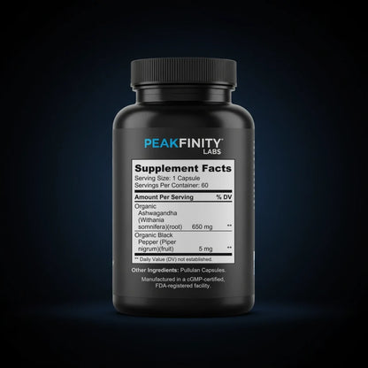 Ashwagandha back label