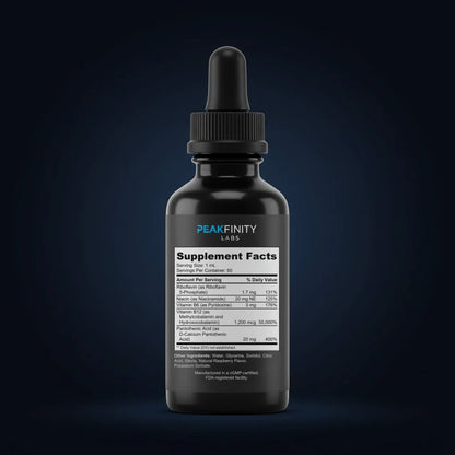 B-12 Drops back label