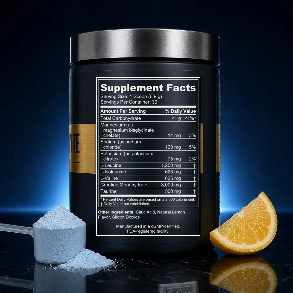 Advanced Electrolyte & BCAA Performance Hydration Powder back label