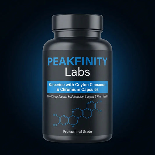 Peakfinity Labs Berberine with Ceylon Cinnamon & Chromium Capsules