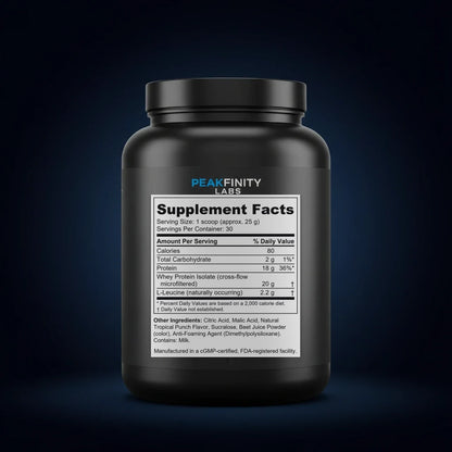 Clear Whey Protein Isolate - Tropical Punch back label