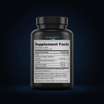 Collagen Peptide Joint Tablets back label