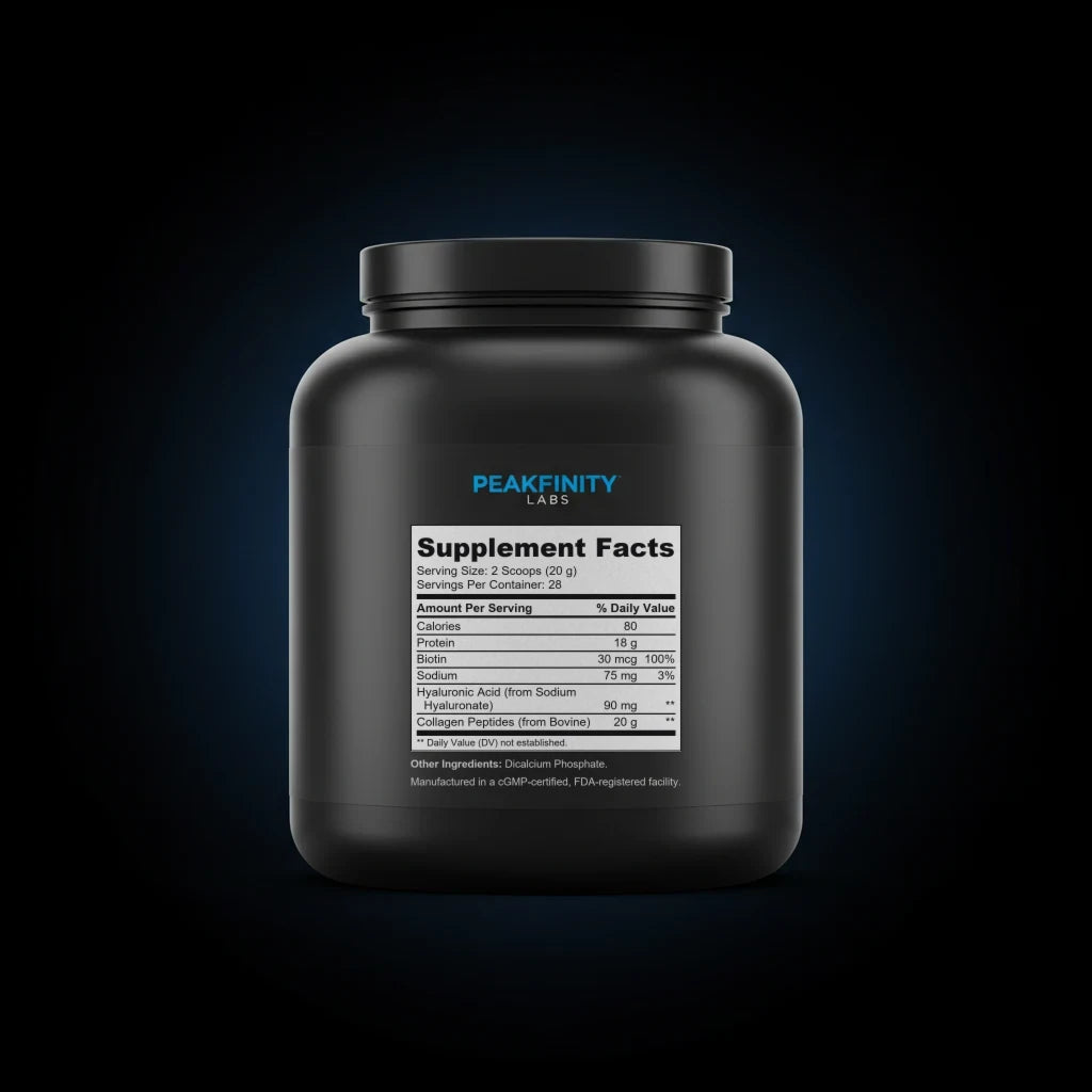 Collagen (Unflavored) back label