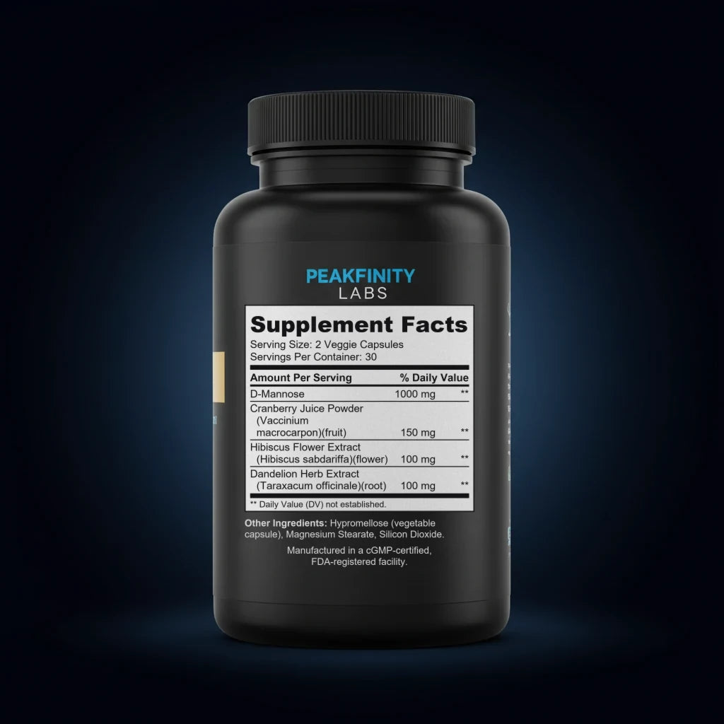 D-Mannose Plus back label