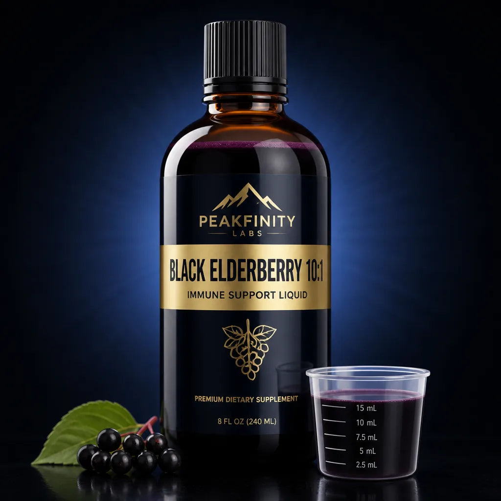 Peakfinity Labs Concentrated Black Elderberry 10:1 Immune Support Liquid