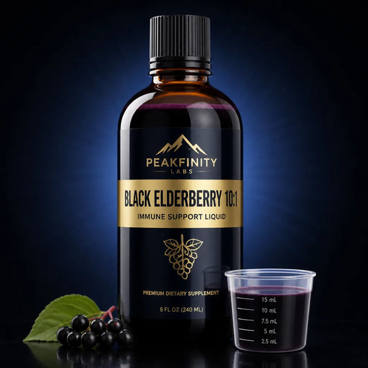 Peakfinity Labs Concentrated Black Elderberry 10:1 Immune Support Liquid