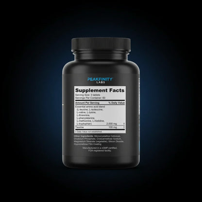 Essential Amino Acid (EAA) Tablets back label