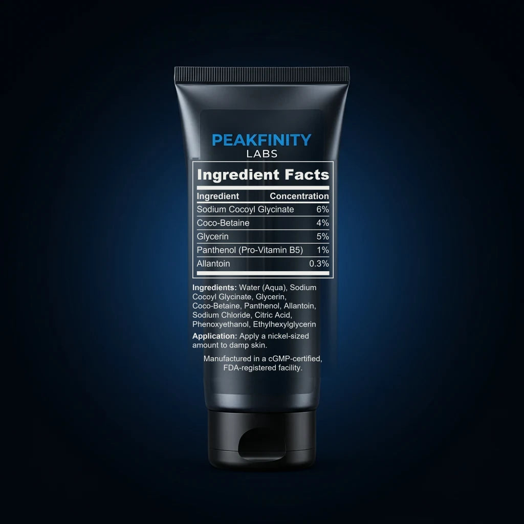 Gentle Amino Acid Facial Cleanser back label
