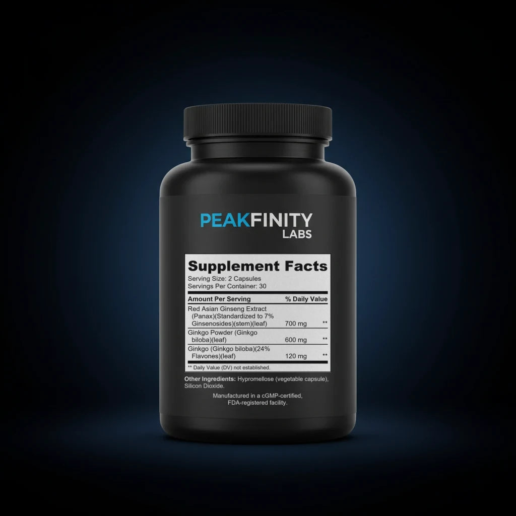 Ginkgo Biloba back label