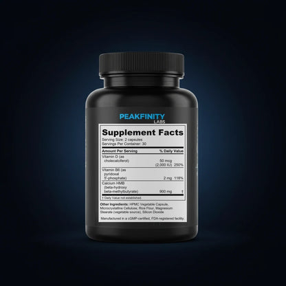 HMB & Vitamin D3 Muscle Preservation Capsules back label