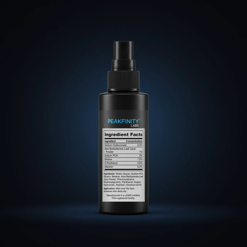Hydrating Facial Mist with Hyaluronic Acid & Aloe back label