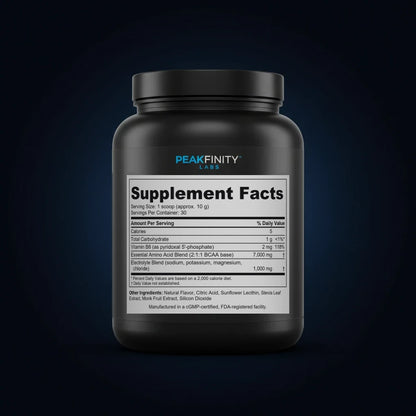Intra-Workout EAA & Electrolyte Powder - Blue Raspberry back label