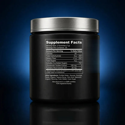 Joint Support Gummies with Chondroitin & Turmeric back label