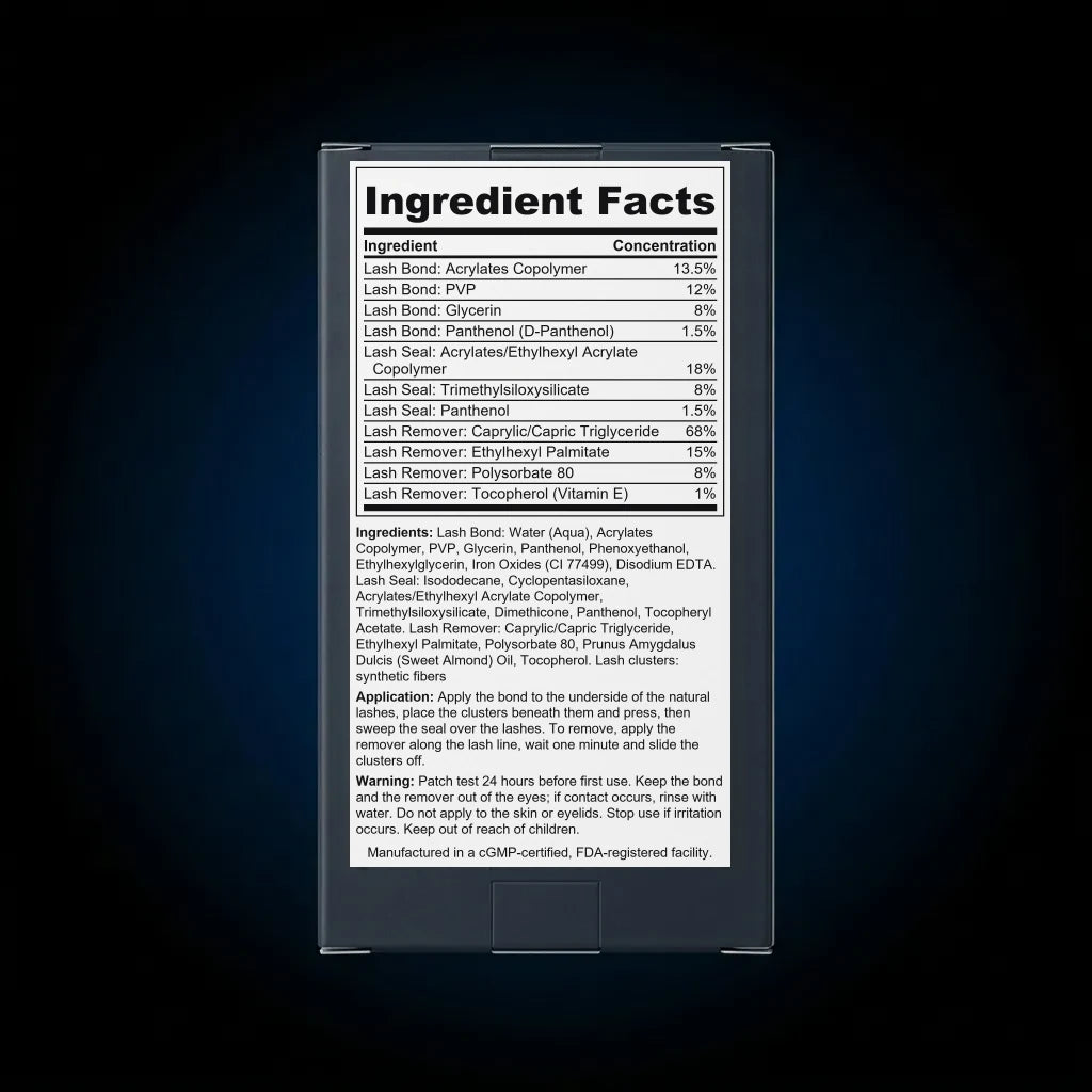 At-Home Lash Extension Kit back label