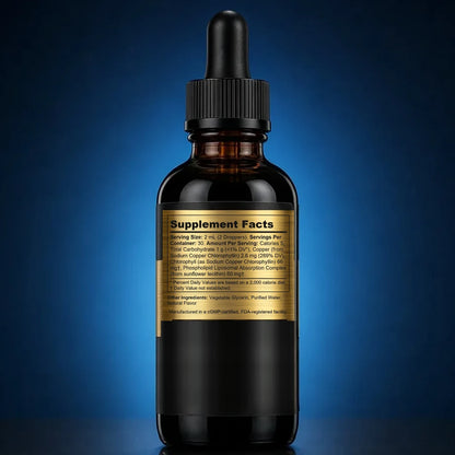 Liposomal Chlorophyll Detox & Weight Management Liquid back label