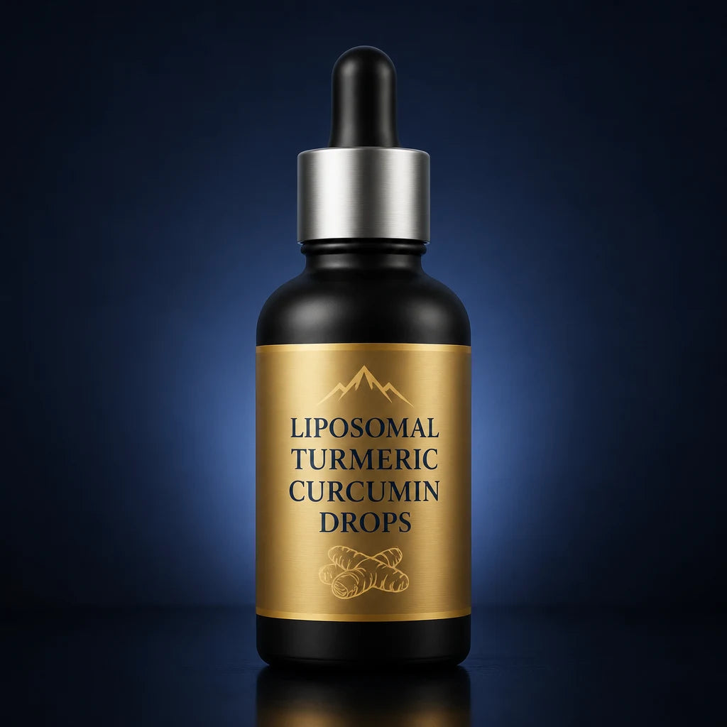 Liposomal Vegan Turmeric Curcumin Drops with Fulvic Acid & Piperine