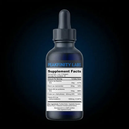 Liquid B12 B-Complex Drops back label