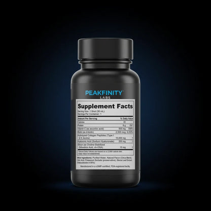 Liquid Collagen Shot with Hyaluronic Acid & Vitamin C back label