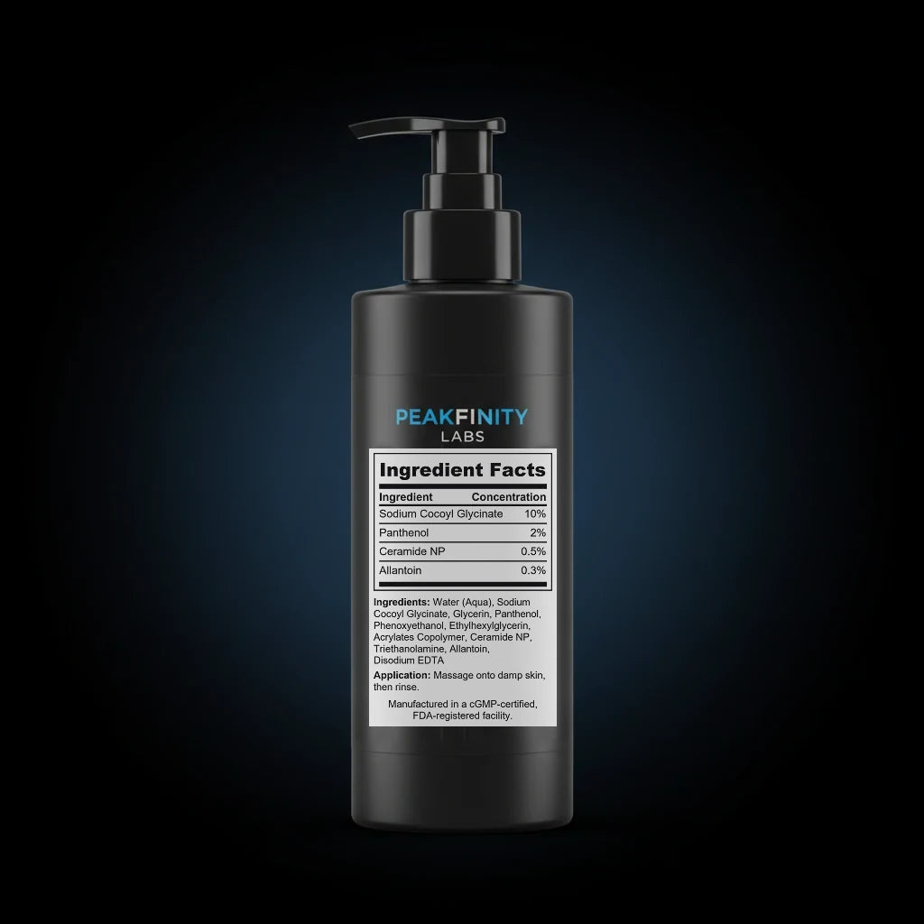 Low-pH Gel Cleanser for Sensitive Skin back label