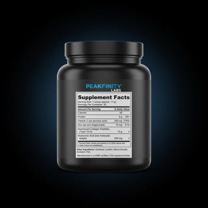 Marine Collagen Peptides Powder with Hyaluronic Acid - Unflavored back label