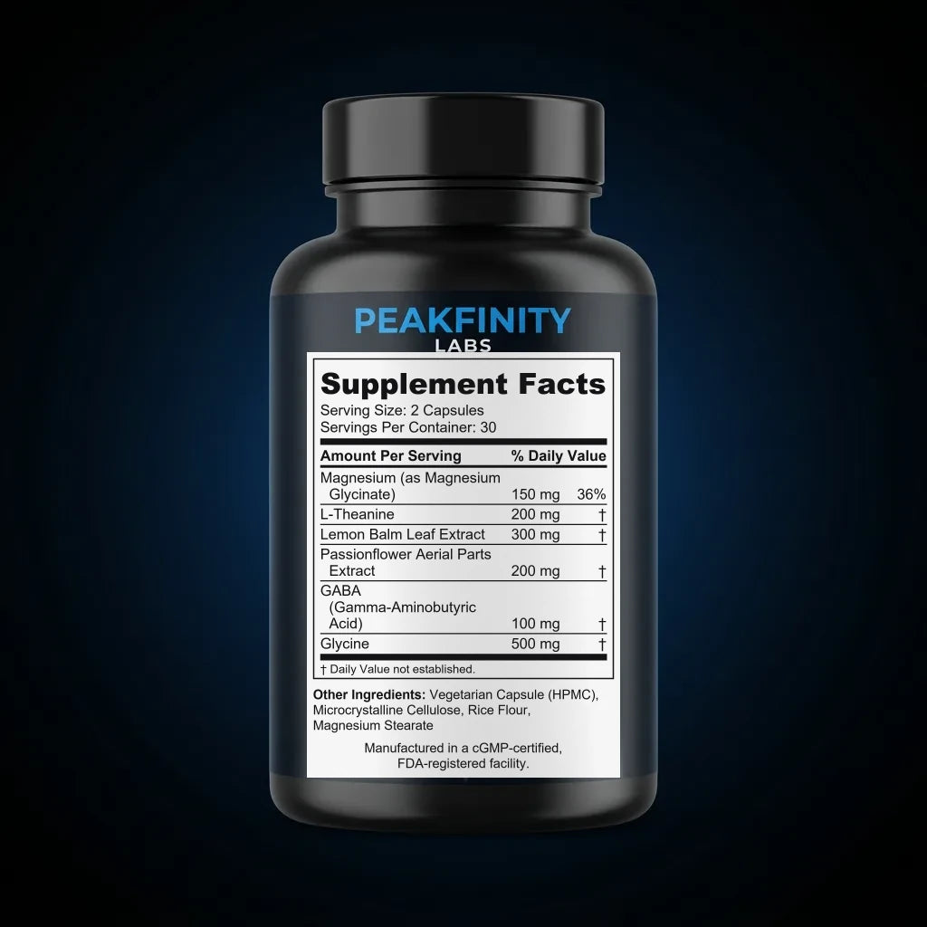 Melatonin-Free Sleep Capsules back label