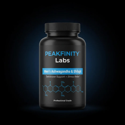 Peakfinity Labs Men's Ashwagandha & Shilajit Capsules with Zinc & D3