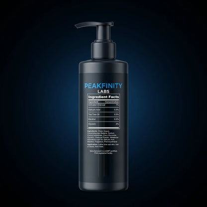 Men's Charcoal Face & Body Wash back label