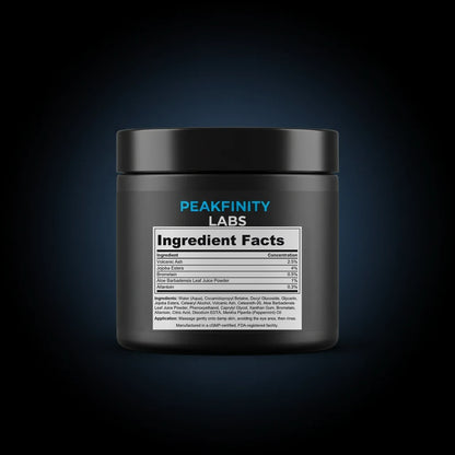 Men's Exfoliating Face Scrub with Volcanic Ash back label