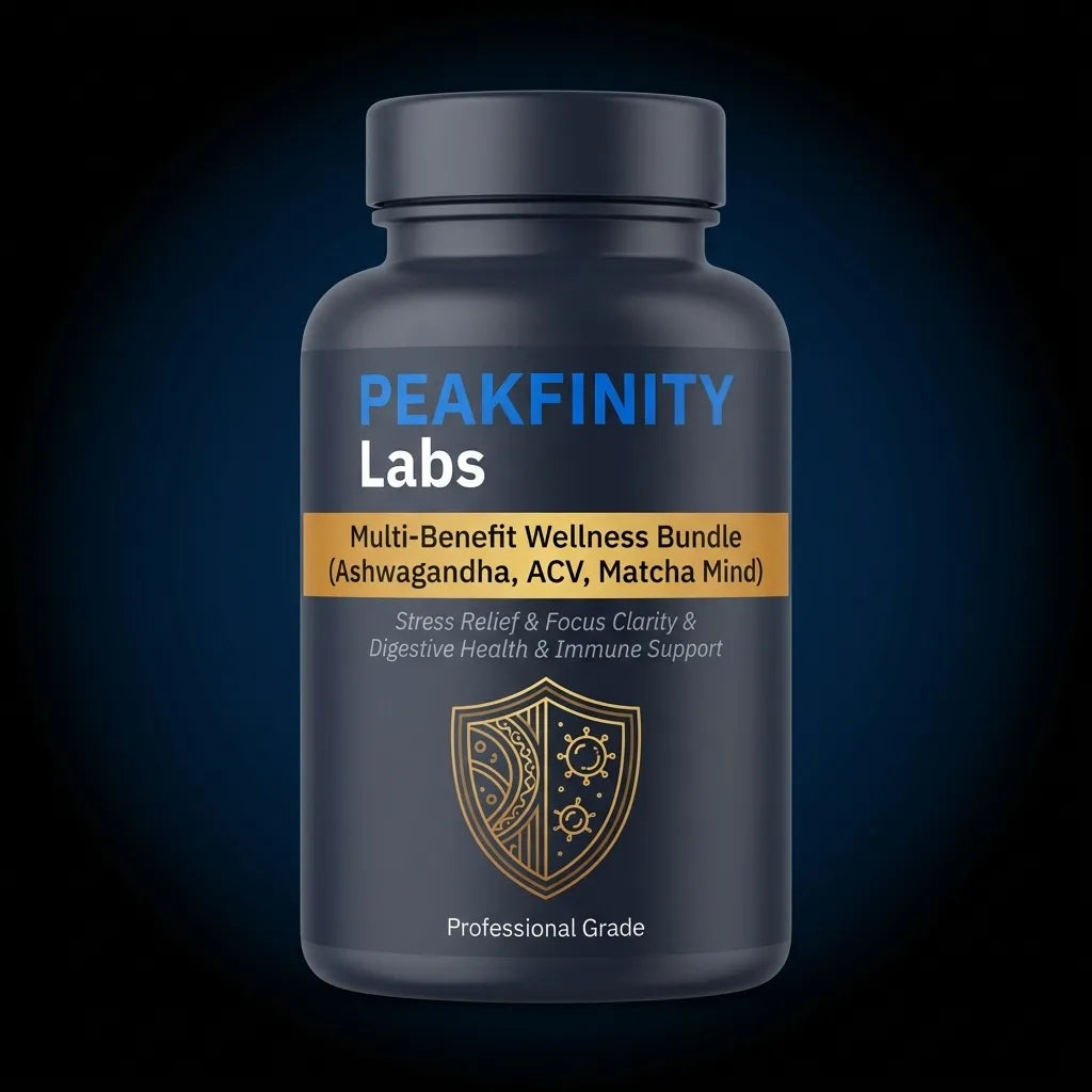 Peakfinity Labs Ashwagandha, ACV & Matcha Capsules with Citicoline