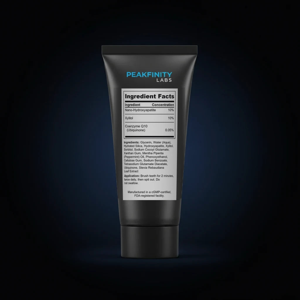 Nano Hydroxyapatite Fluoride-Free Toothpaste back label
