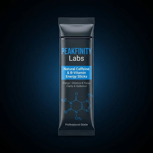 Peakfinity Labs Natural Caffeine & B-Vitamin Energy Stick Packs