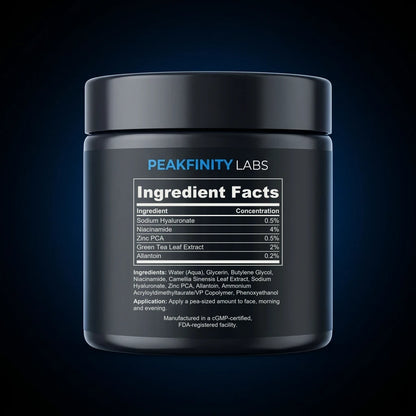 Oil-Free Gel Moisturizer for Oily Skin back label