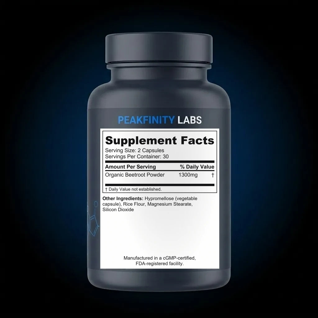 Organic Beetroot Capsules back label